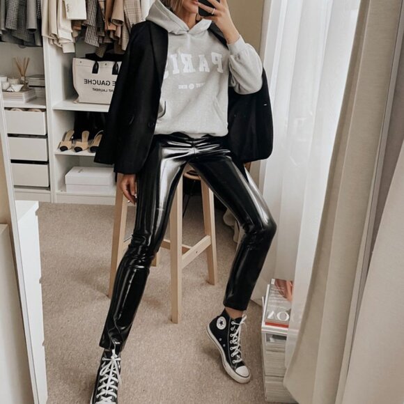 SPANX Faux Leather Patent Leggings - Picture 3 of 11